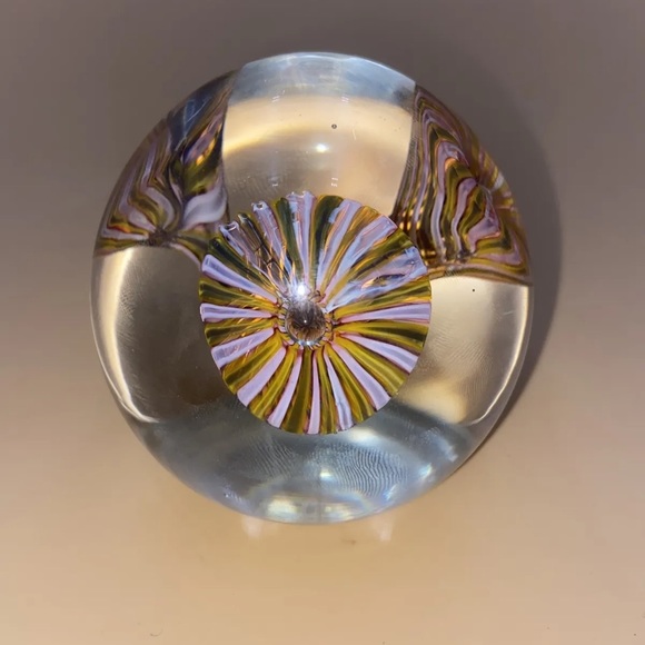 Murano Glass Flowers Paperweight From Retailer Decora Imports - Picture 2 of 6
